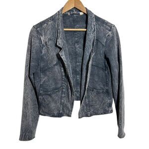 Testimony Los Angeles French Terry Blazer Jacket S Asphalt Gray Crop Made in USA